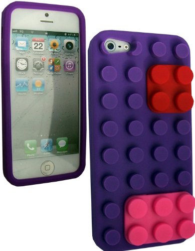 Bumper - Housse Lego Iphone 5 - Purple : Mobiles, Ml