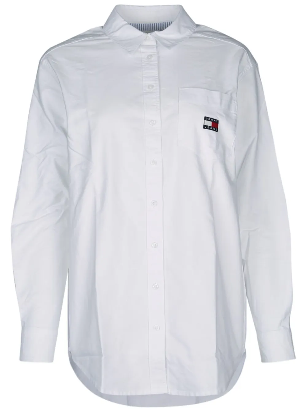 Tommy Jeans logo-patch shirt - Bianco