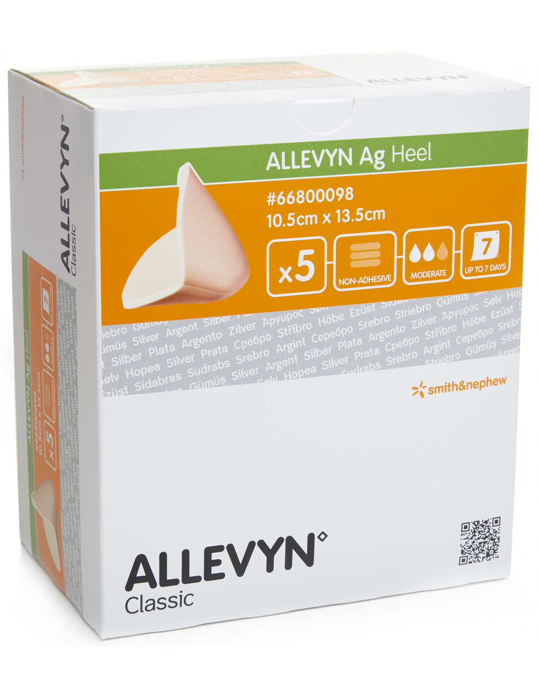 Allevyn Ag Heel Medicazione Non Adesiva Idrocellulare 10,5X13,5 5Pz