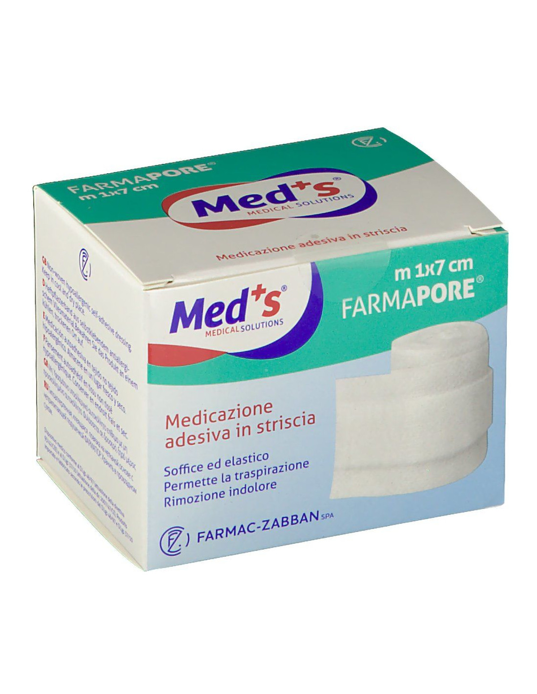 Med'S Farmapore Medicazione Adesiva In Striscia Con Tampone 1M X 7Cm
