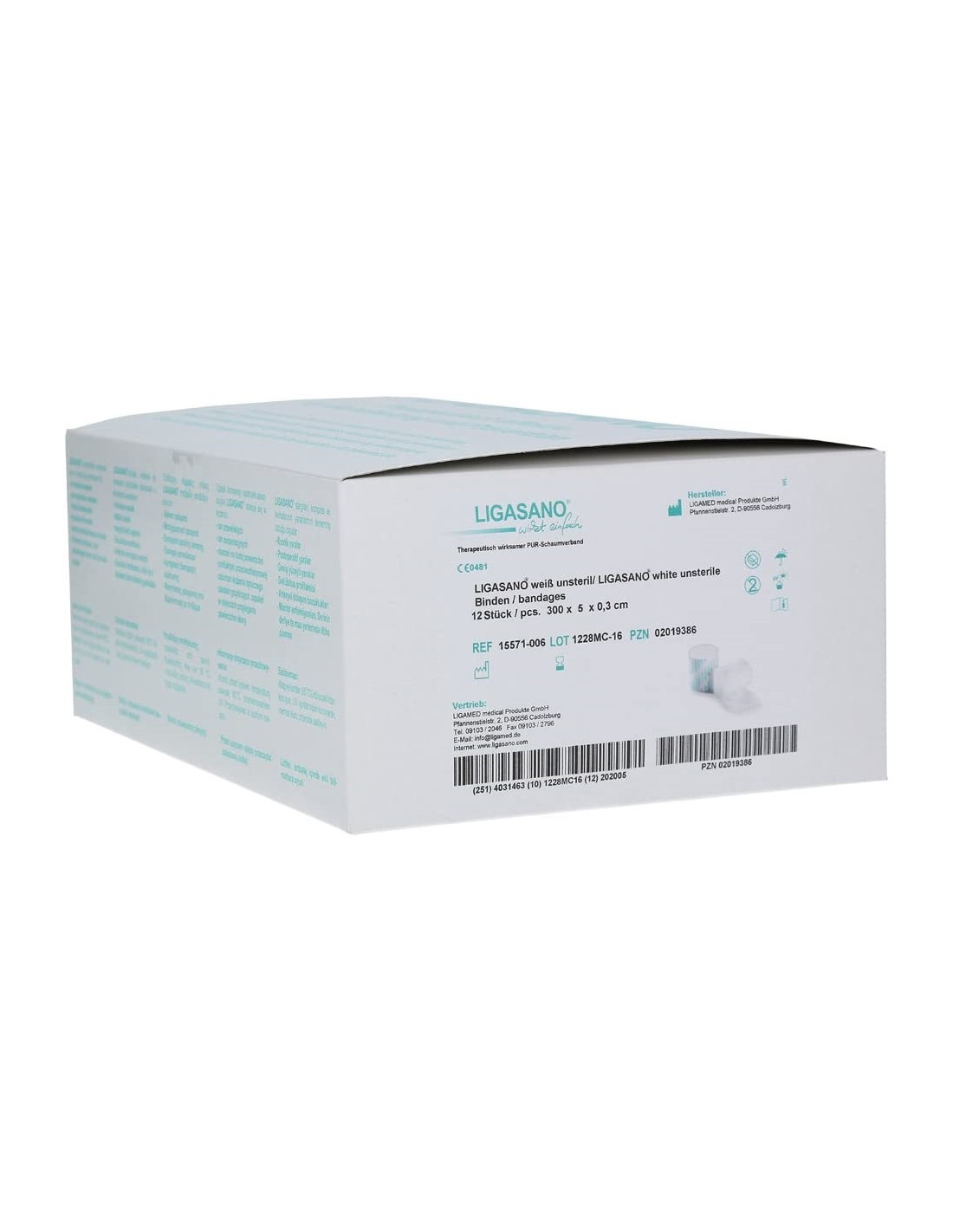 Ligasano Bianco Benda Sterile In Poliuretano Espanso 300X5X0,3 12Pz