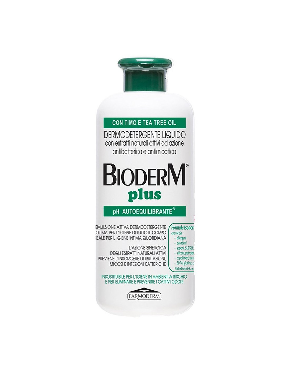 Bioderm Plus Timo Emulsione Detergente Con Timo E Tea Tree Oil