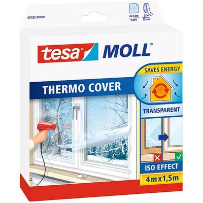 tesa MOLL Thermo Cover Fensterisolierfolie, 1,7 m x 1,5 m