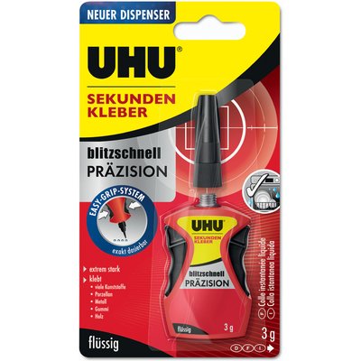 UHU Sekundenkleber blitzschnell PRÄZISION, 3 g
