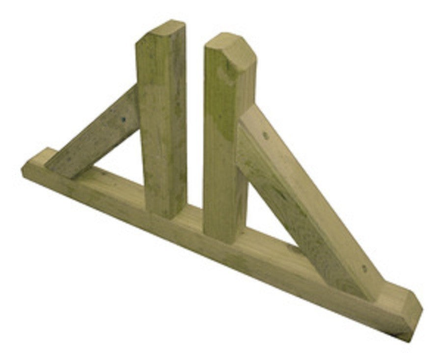 Piede base 2 pz piede pino impregnato x recinzione grigliati sez.44x44 conf.2 pezzi