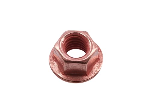 Connect 30737 Copper Flashed Nut Flanged & Self Locking M8 X 1.25 X 12Mm Hex 5Pc