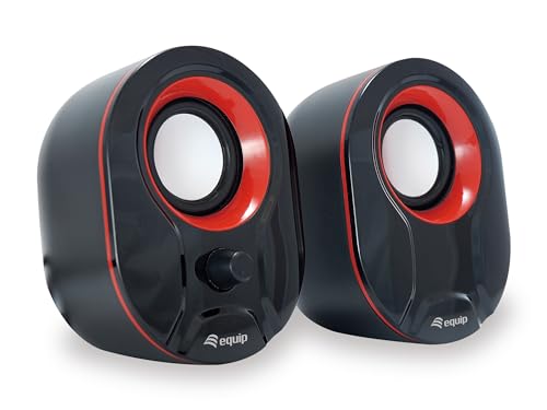 Conceptronic Equip 245332 Altoparlante 3 W Nero, Rosso Cablato