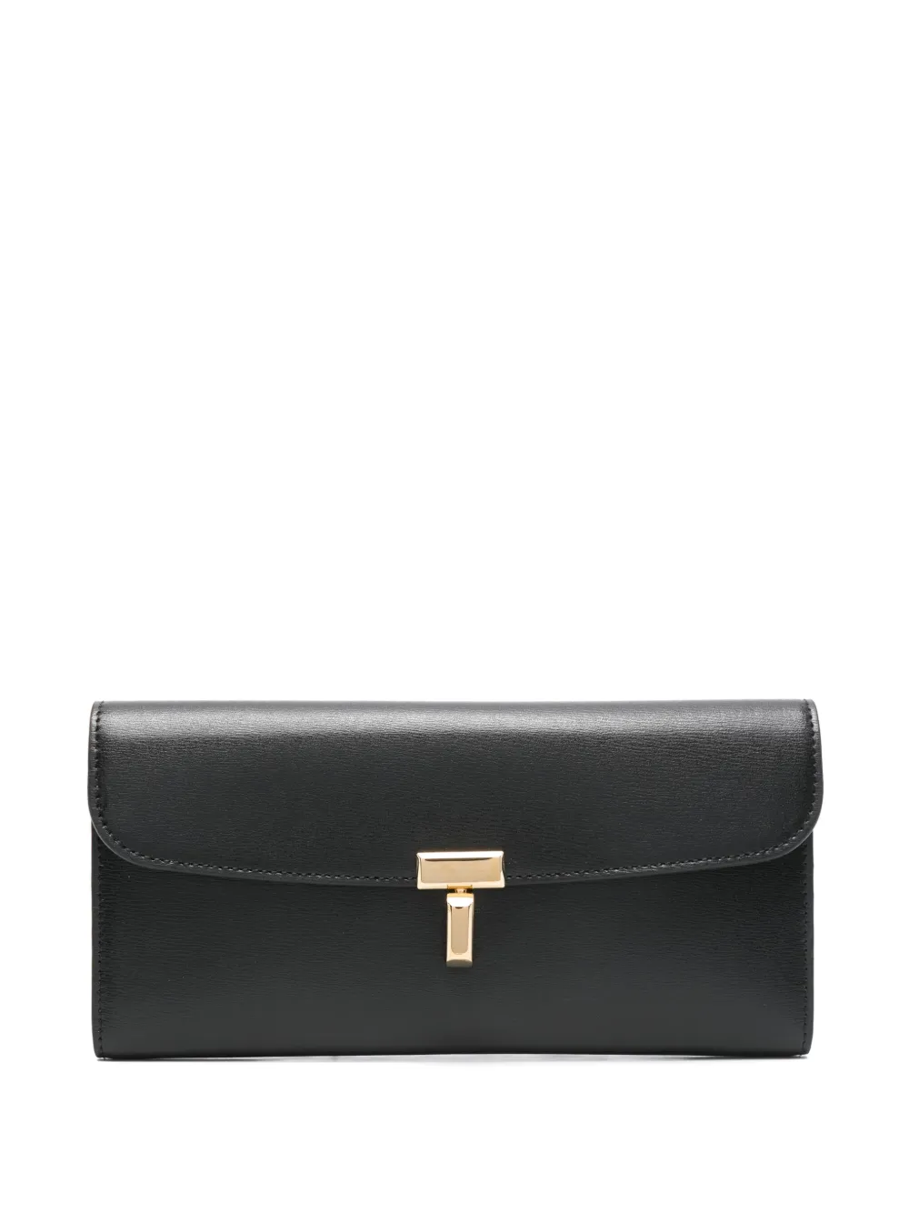 TOTEME T-lock leather wallet - Nero