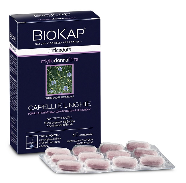 Biokap anticaduta miglio donna forte 60cpr