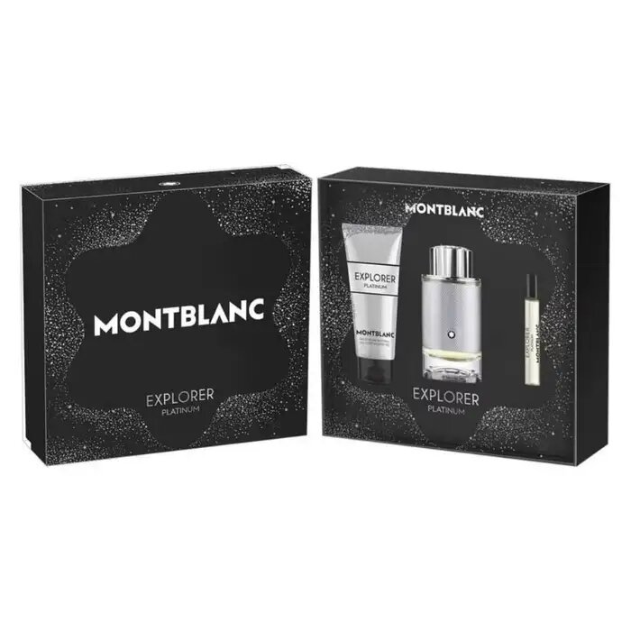 Montblanc Cofanetto Explorer Platinum Uomo Eau de Parfum 100ml + 7,5ml, Shower Gel 100ml
