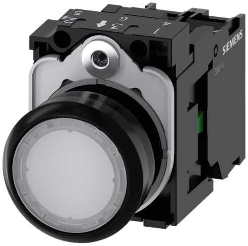 Siemens Sirius Atc – Pulsante 22 Mm Rotondo Plastico Bianco 1 Na Modulo Led Vite