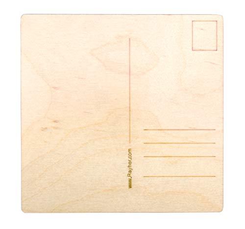 Rayher Cartolina Postale Legno, Fsc Mix Credit, Naturale, 14,8X14,8X0,3 Cm, 2 Unità