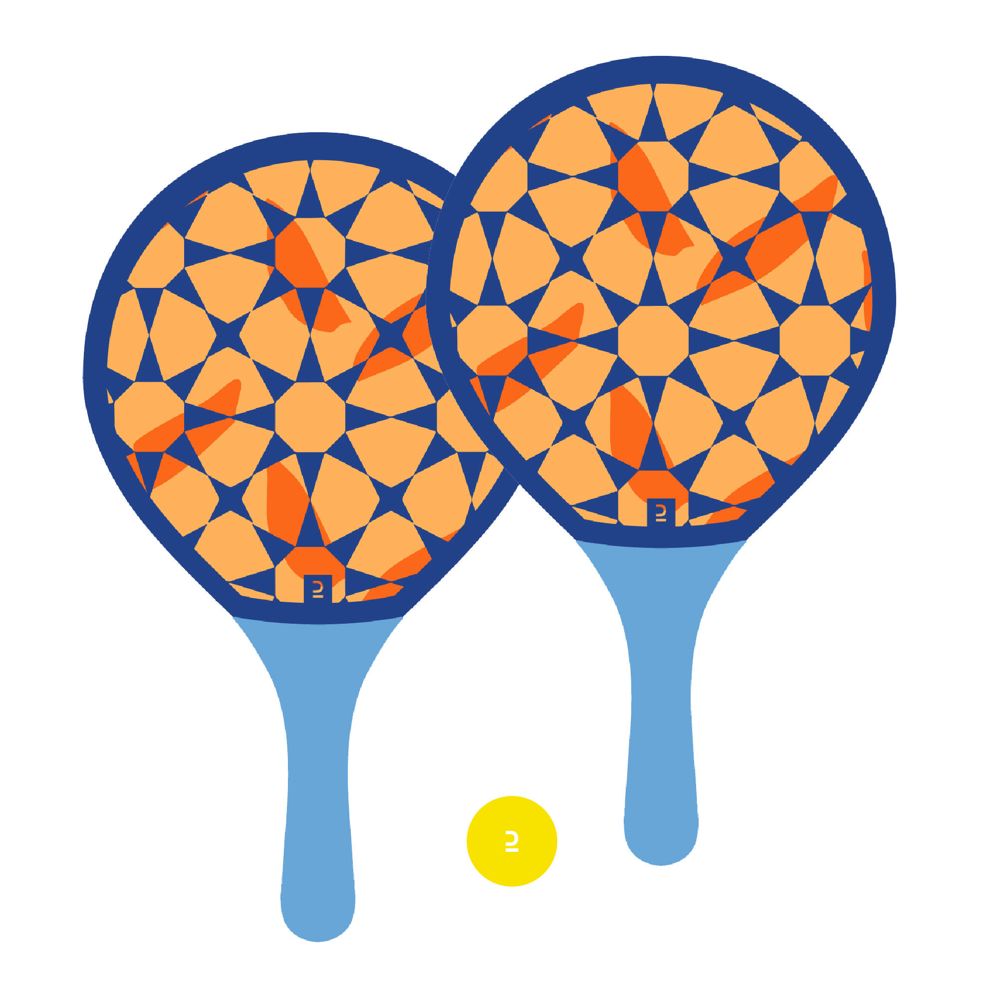 Decathlon | Kit racchette beach tennis WOODY RACKET arancione |  Sandever
