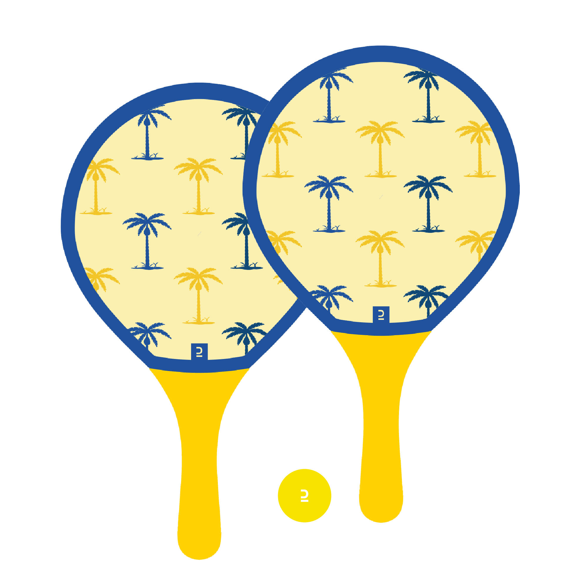 Decathlon | Kit racchette beach tennis WOODY RACKET giallo |  Sandever