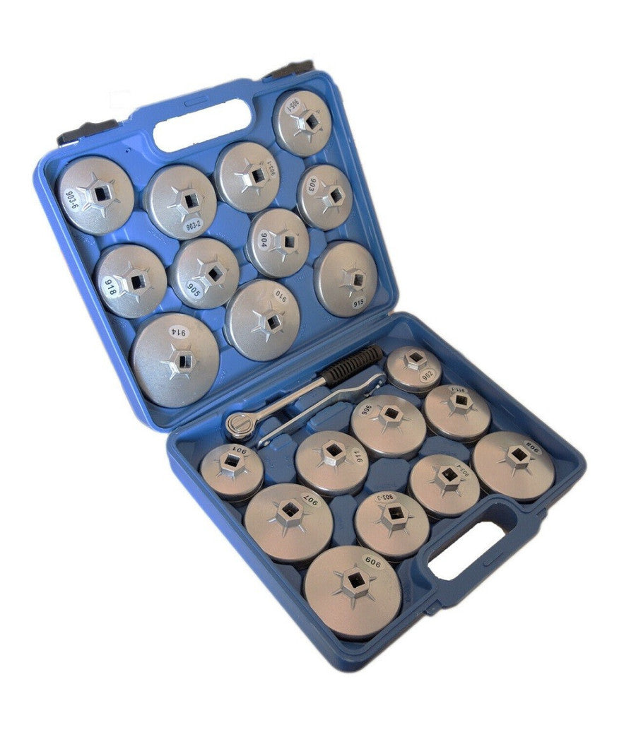Set chiave chiavi tazza bussola filtro olio auto 23 pz cricchetto custodia
