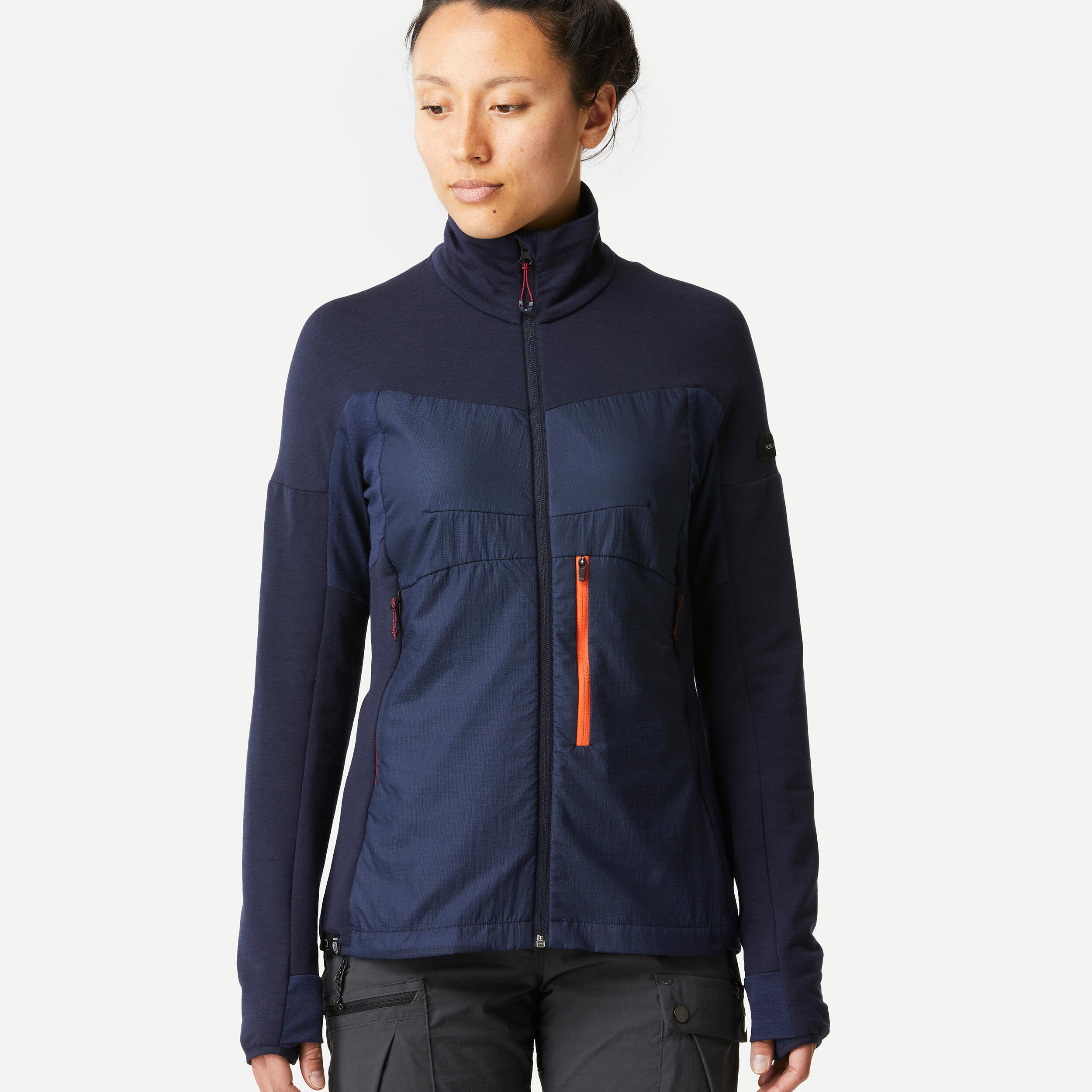 Decathlon | Sottogiacca lana merinos trekking donna MT900 WOOL nera |  Forclaz