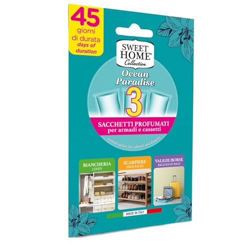 Suarez Sweet Home Collection Sacchetti Profumati Per Armadi E Cassetti Varie Fragranze (Ocean Paradise)