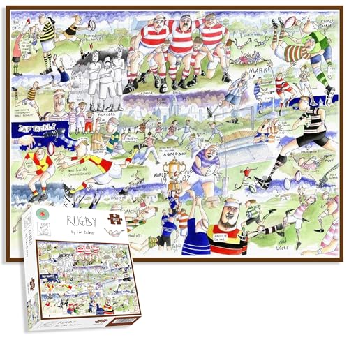 Tutti I Puzzle - Rugby Di Tim Bulmer - Puzzle Da 1000 Pezzi Per Adulti, Puzzle Grande Di 66 Cm X 50 Cm. Impegnativo Da Completare Ma Divertente E Dive