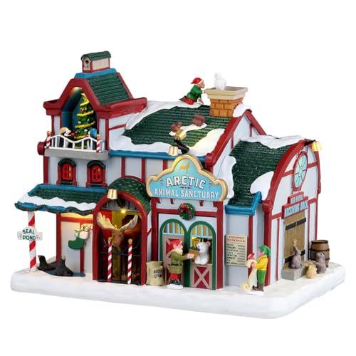 Lemax- Santa'S Wonderland Lighted Buildings: Arctic Animal Sanctuary, Multicolore, 35075