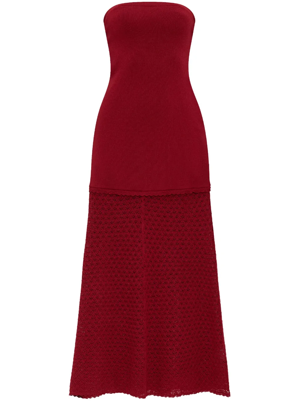 Posse strapless maxi dress - Rosso