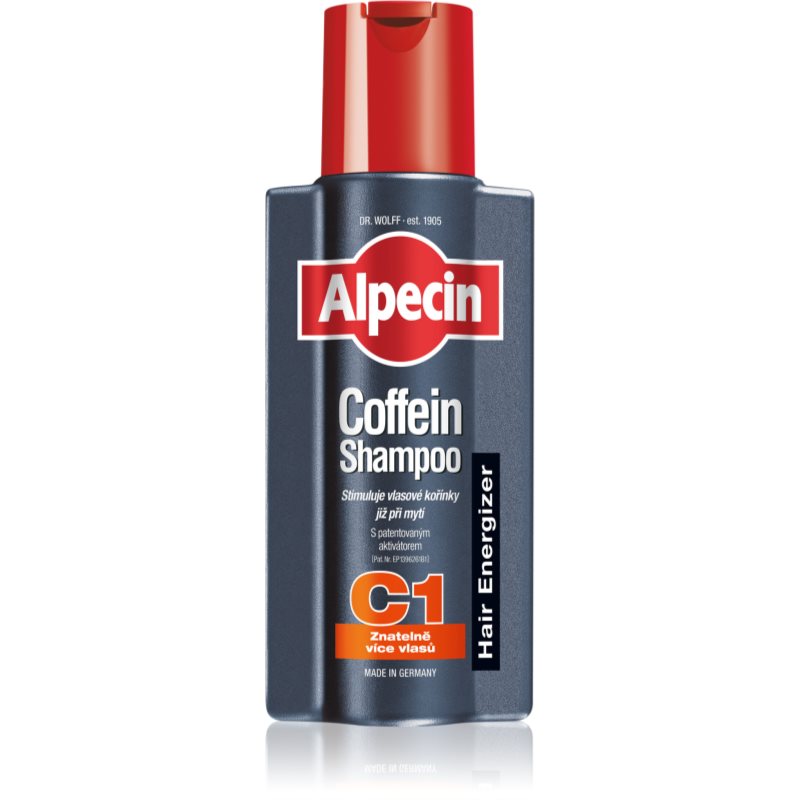 Alpecin Hair Energizer Coffein Shampoo C1 Shampoo Alla Caffeina Uomo Stimolante Della Crescita Dei Capelli 250 Ml