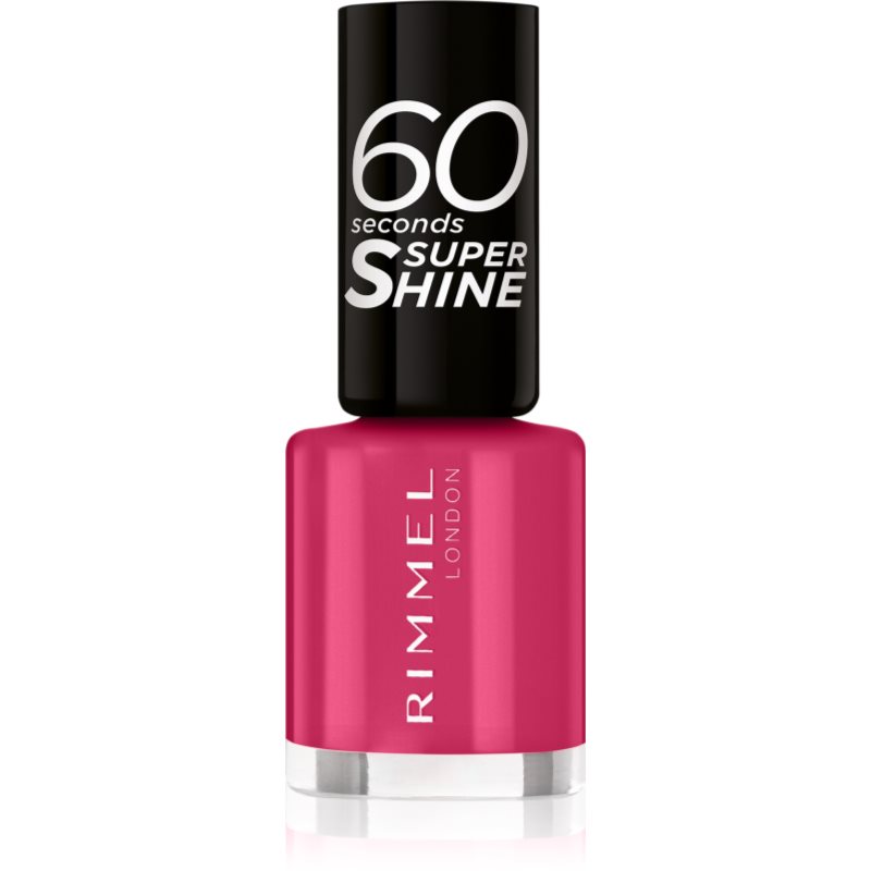Rimmel 60 Seconds Super Shine Smalto Per Unghie Colore 323 Funtime Fuchsia 8 Ml