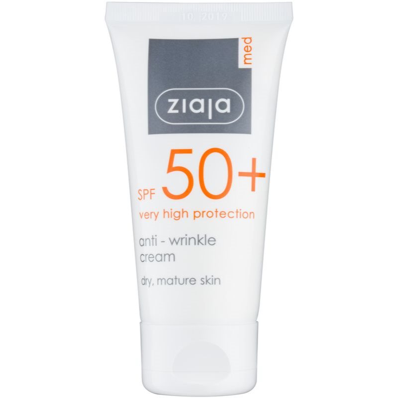 Ziaja Med Protecting Uva + Uvb Crema Abbronzante Antirughe Spf 50+ 50 Ml