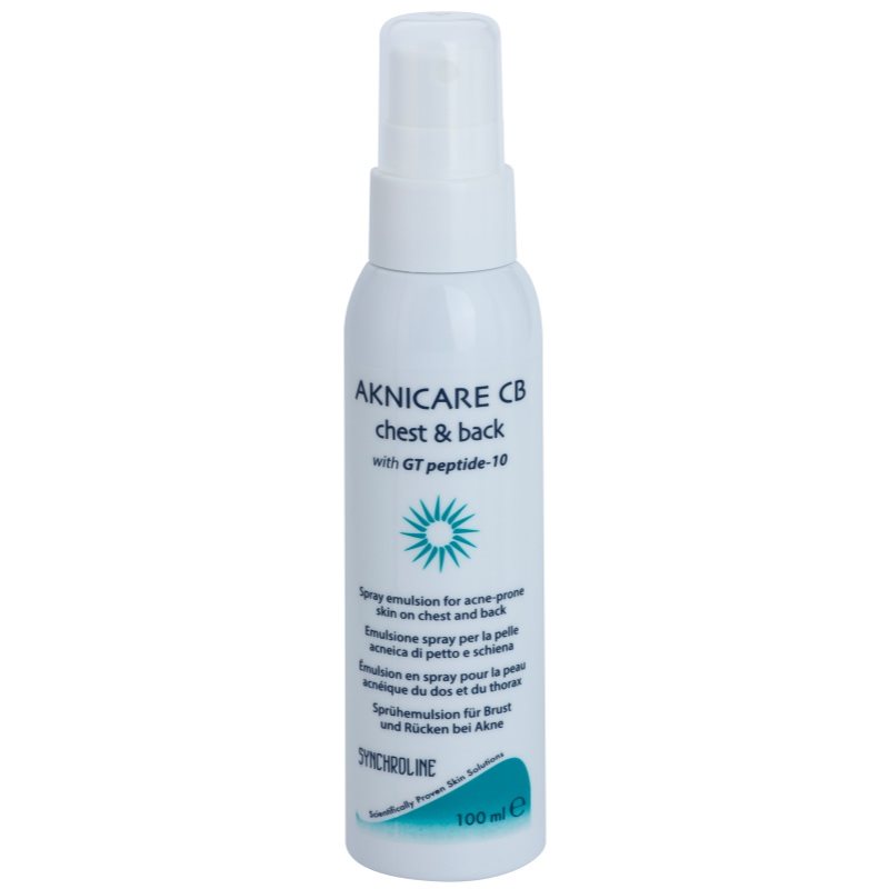 Synchroline Aknicare Cb Emulsione Spray Per Ridurre L'Acne Su Petto E Schiena 100 Ml