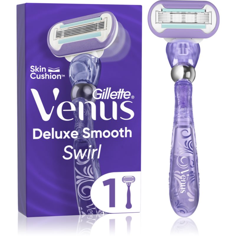 Gillette Venus Deluxe Smooth Swirl Rasoio + Lame Di Ricambio 1 Pz