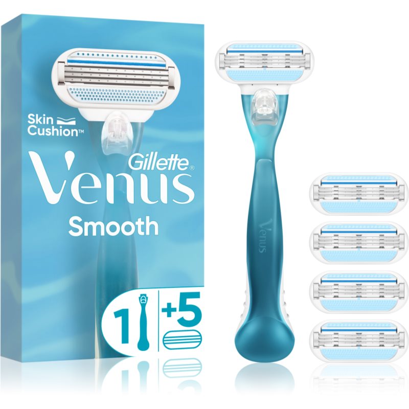 Gillette Venus Smooth Rasoio + Lame Di Ricambio 5 Pz 1 Pz
