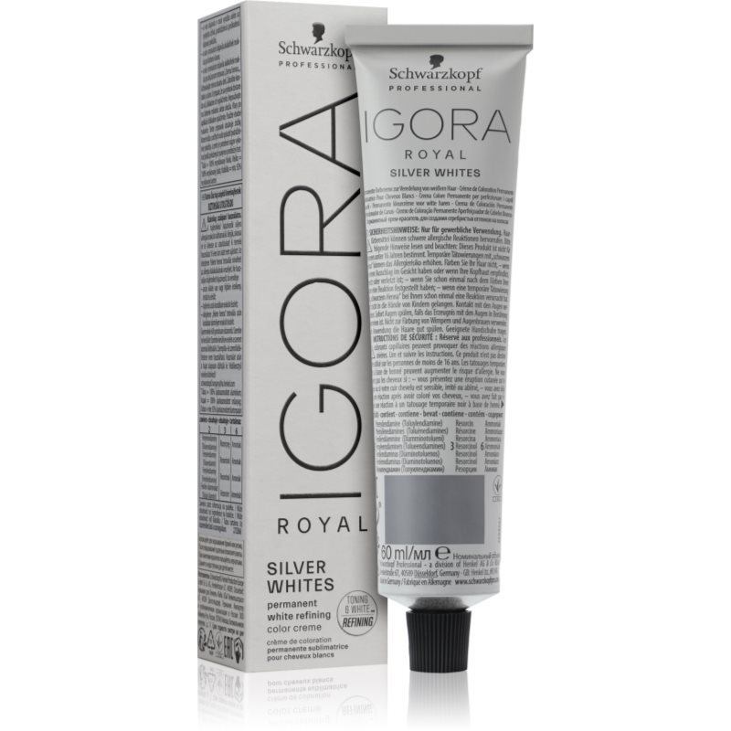Schwarzkopf Professional Igora Royal Absolutes Silverwhite Tinta Tonificante Semipermanente Per Capelli Grigi E Bianchi Colore Grey Lilac 60 Ml