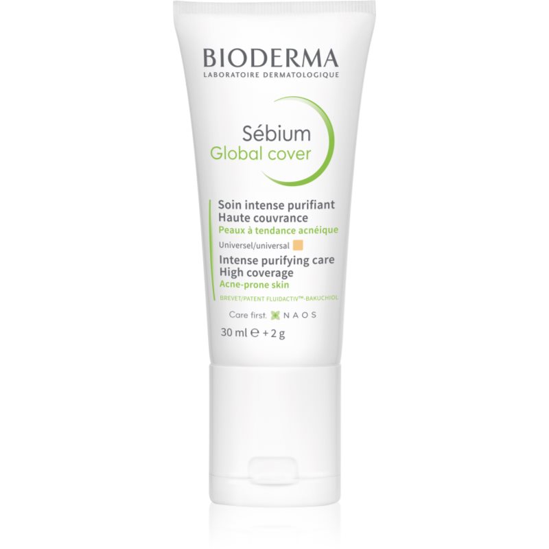 Bioderma Sébium Global Cover Trattamento Colorato Ultracoprente Per Pelli Acneiche Colore Naturale 30 Ml
