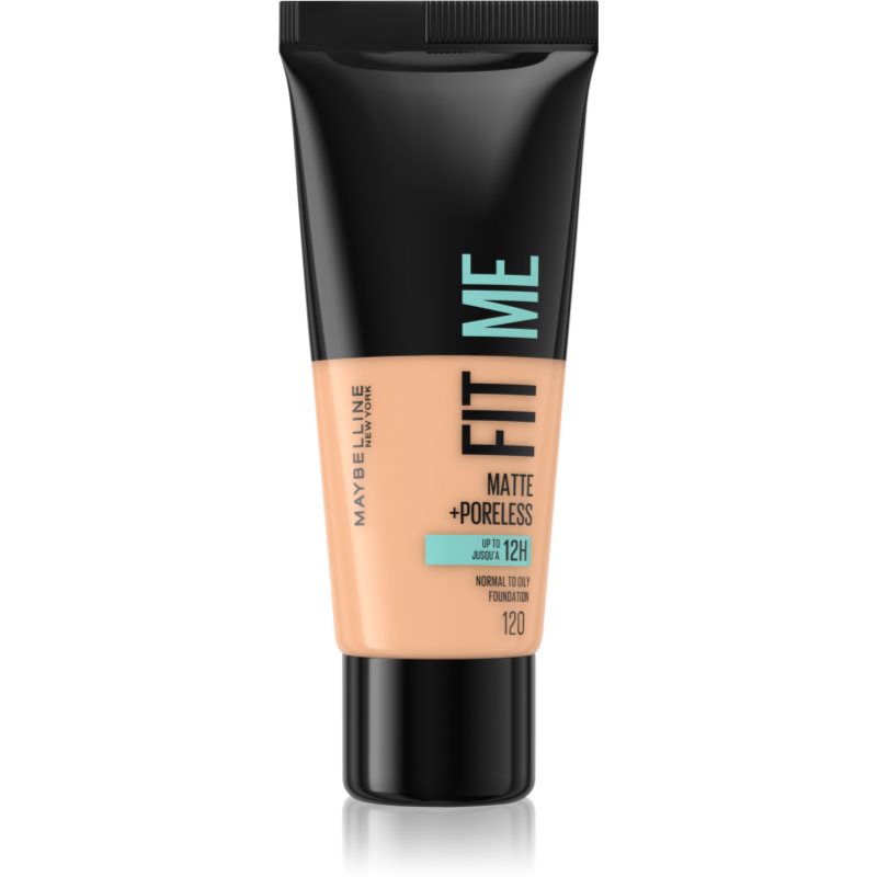 Maybelline New York Fit Me! Matte+Poreless Fondotinta Matte Per Pelli Normali E Miste Colore 120 Classic Ivory 30 Ml