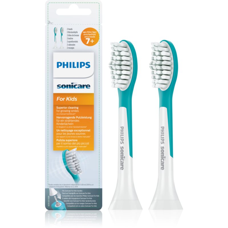 Philips Sonicare For Kids 7+ Standard Hx6042/33 Testine Di Ricambio Per Spazzolino Per Bambini Hx6042/33 2 Pz