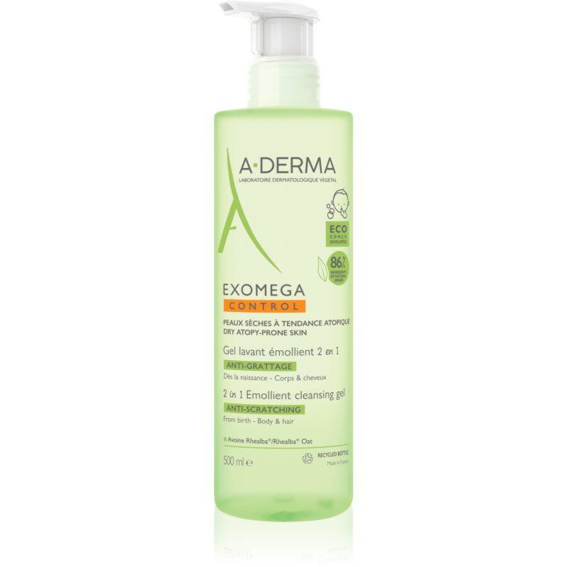 A-Derma Exomega Control Gel Doccia Per Pelli Secche E Atopiche 500 Ml