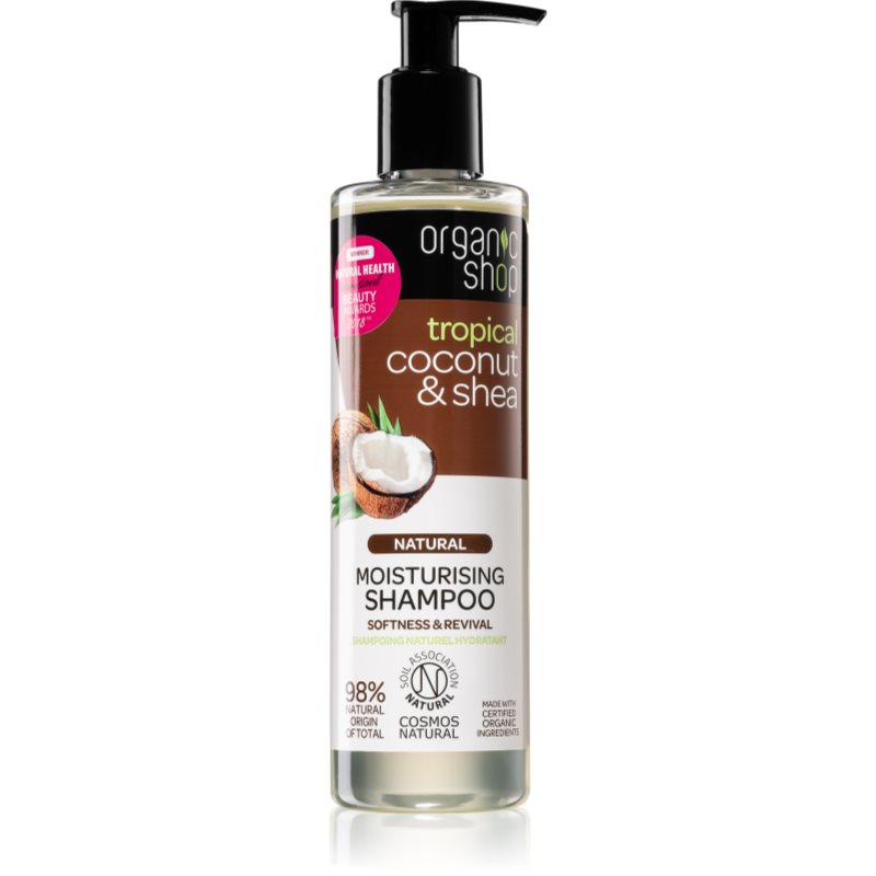 Organic Shop Natural Coconut & Shea Shampoo Idratante Per Capelli Rovinati E Secchi 280 Ml