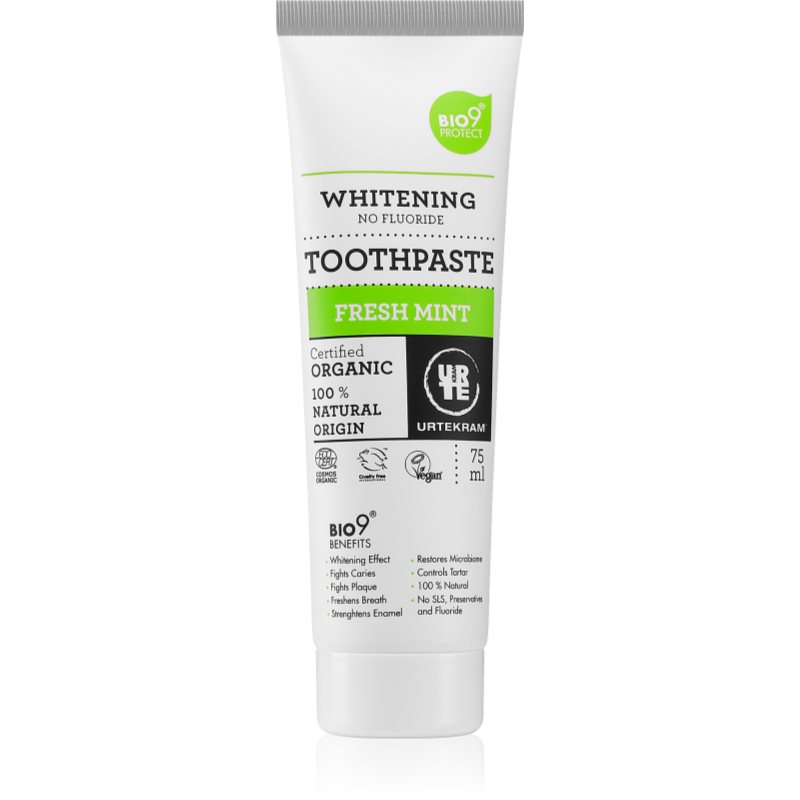 Urtekram Fresh Mint Dentifricio Sbiancante Senza Fluoro 75 Ml