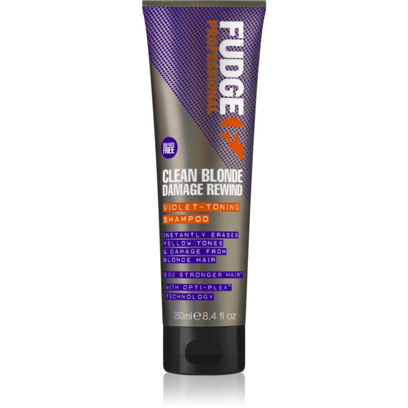 Fudge Clean Blonde Damage Rewind Shampoo Tonificante Viola Per Capelli Biondi E Con Mèches 250 Ml