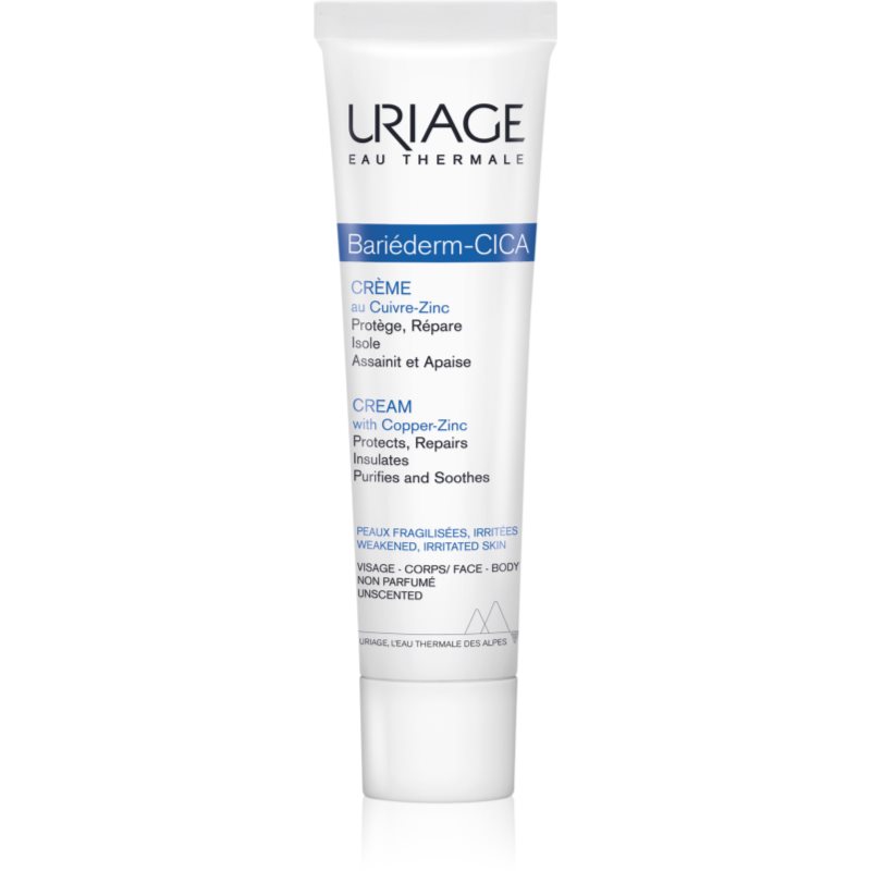 Uriage Bariéderm Cica-Cream With Copper-Zinc Crema Riparatrice Con Miele E Zinco Con Pantenolo 40 Ml