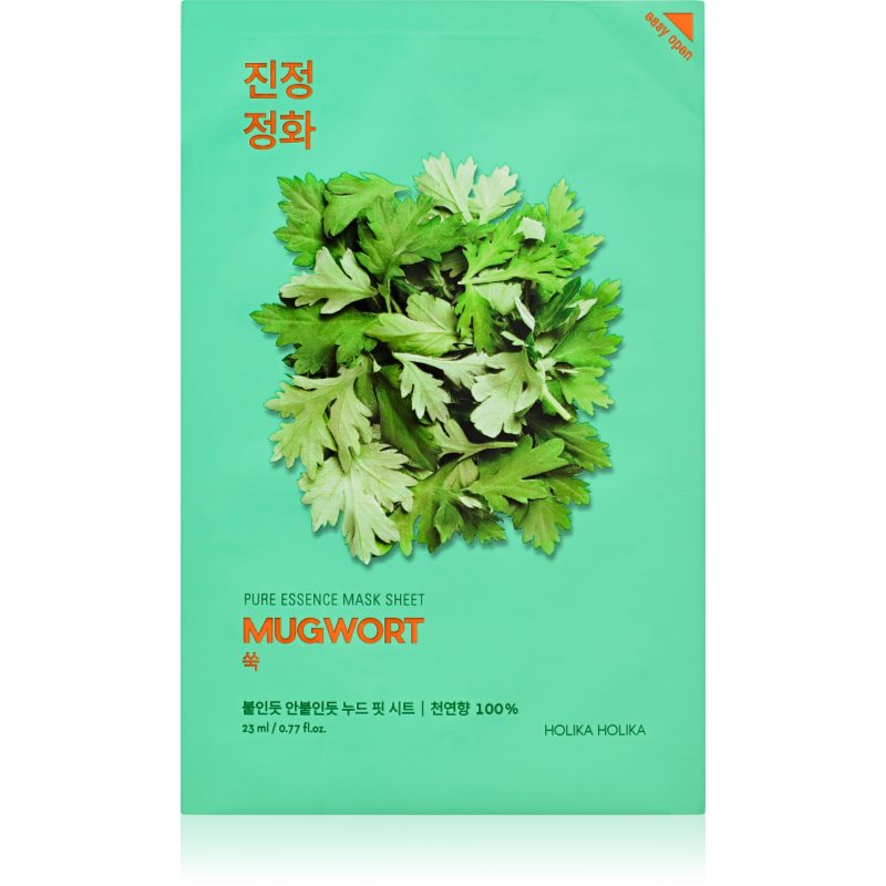 Holika Holika Pure Essence Mugwort Maschera In Tessuto Lenitiva 23 Ml