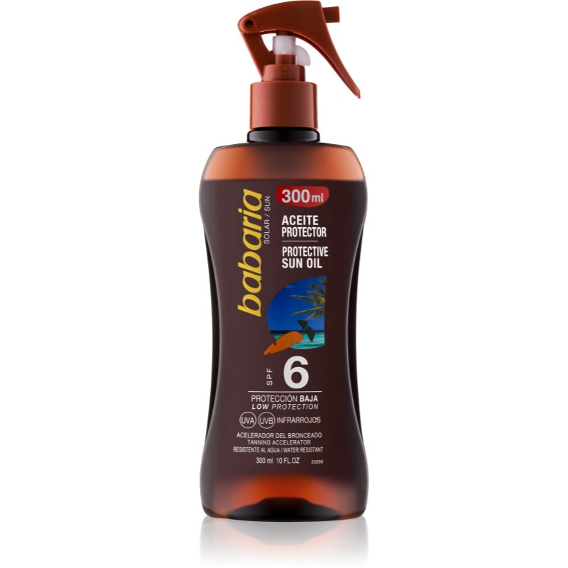 Babaria Sun Protective Olio Abbronzante In Spray Spf 6 300 Ml