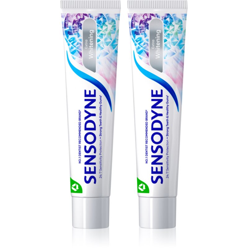 Sensodyne Extra Whitening Dentifricio Sbiancante Al Fluoro Per Denti Sensibili 2X75 Ml