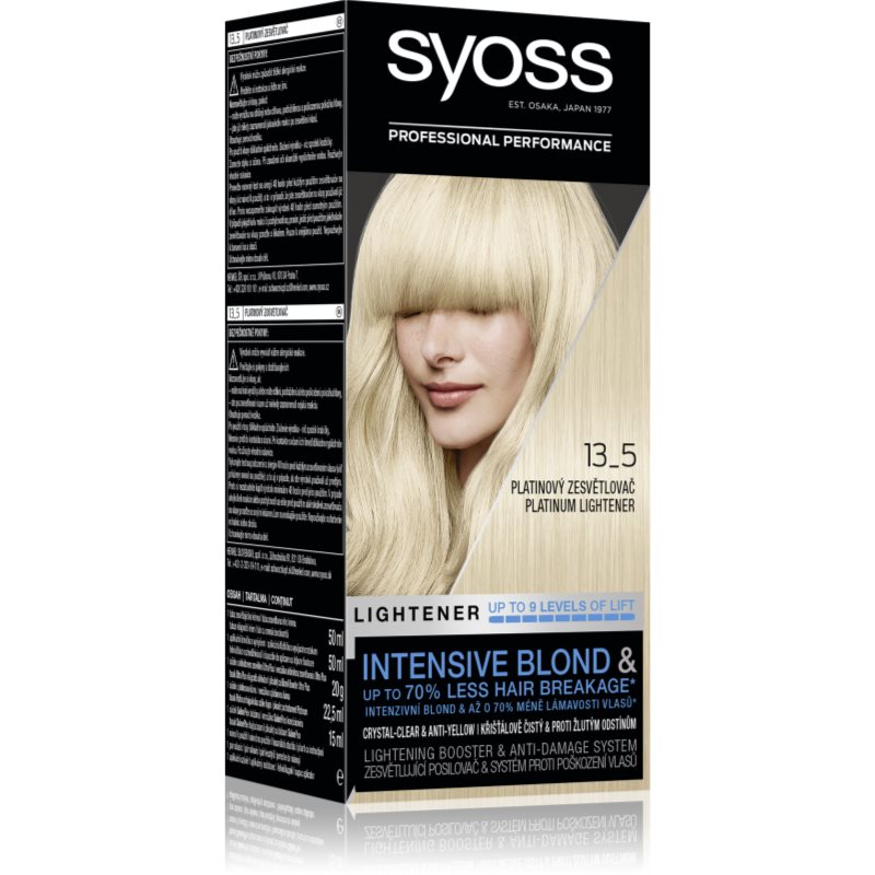 Syoss Intensive Blond Decolorante Per Schiarire I Capelli Colore 13-5 Platinum Lightener 1 Pz