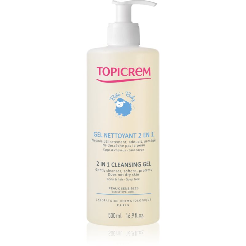 Topicrem Baby My 1St Cleansing Gel 2In1 Gel Detergente Per Corpo E Capelli Per Neonati 500 Ml