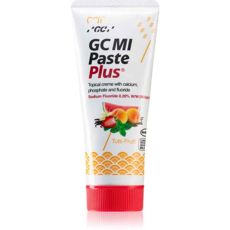 Gc Mi Paste Plus Crema Rimineralizzante Protettiva Per Denti Sensibili Al Fluoro Aroma Tutti Frutti 35 Ml