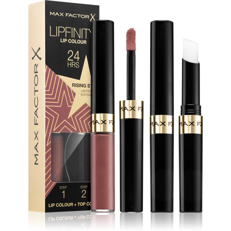 Max Factor Lipfinity Rising Stars Rossetto Liquido Lunga Tenuta Con Balsamo Colore 082 Stardust 2 Pz