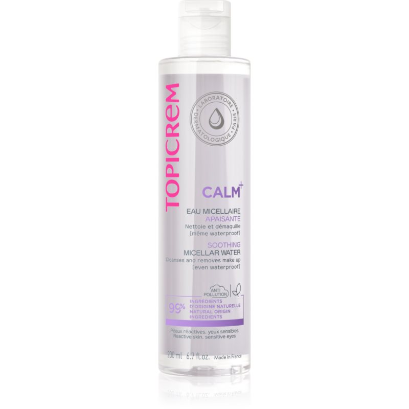 Topicrem Calm+ Soothing Micellar Water Acqua Micellare Lenitiva Per Viso E Occhi 200 Ml