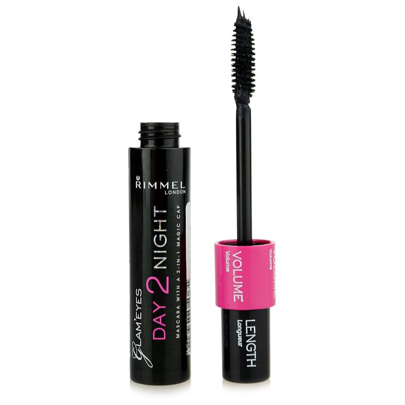 Rimmel Glam´ Eyes Day 2 Night Mascara Per Ciglia Allungate E Folte 2 In 1 Colore 001 Black 9,5 Ml