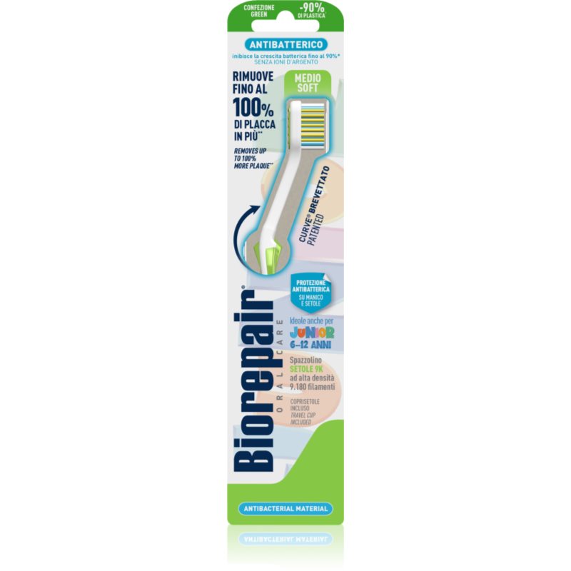 Biorepair Junior Medium/Soft Spazzolino Da Denti Per Bambini 6-12 1 Pz