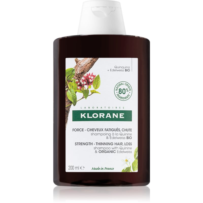 Klorane Quinine & Edelweiss Bio Shampoo Rinforzante Anti-Caduta Dei Capelli 200 Ml